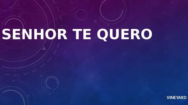 Senhor te quero