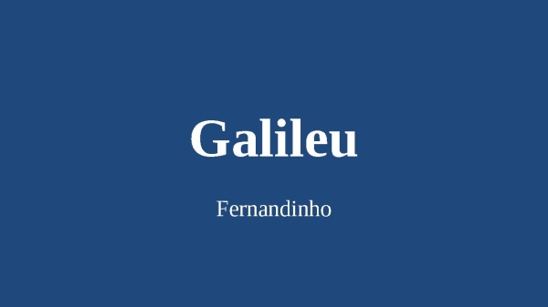 Galileu - página 1
