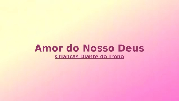 Amor do Nosso Deus - página 1