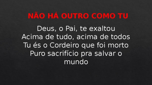 NÃO HÁ OUTRO COMO TU - página 1