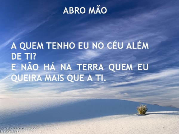 Abro mão - página 1