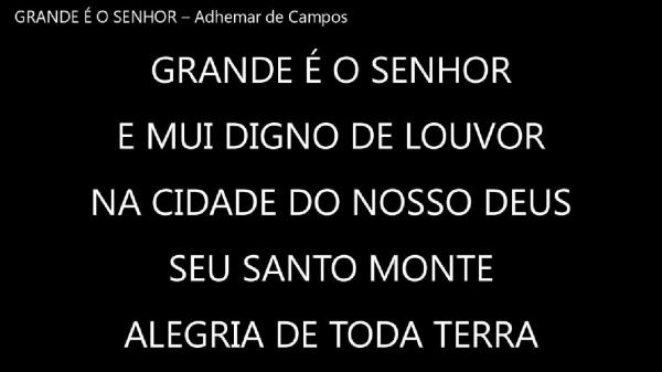 GRANDE É O SENHOR - página 5