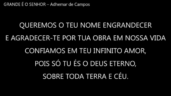GRANDE É O SENHOR - página 8