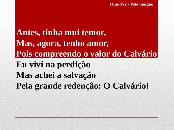 Hino 192 - Pelo Sangue - página 3