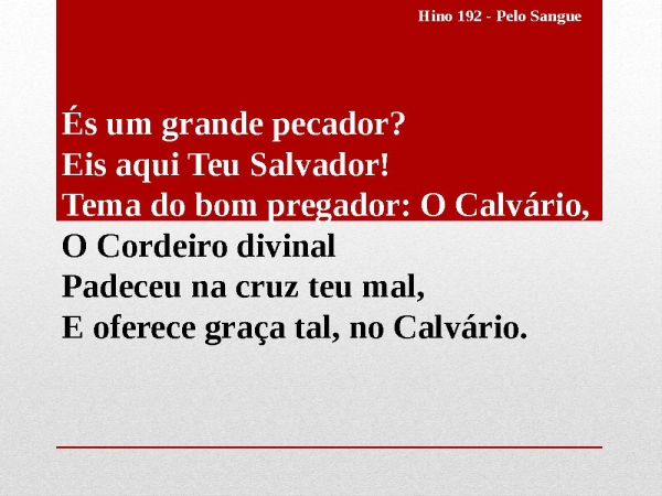 Hino 192 - Pelo Sangue - página 5