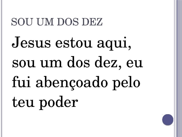 Sou um dos dez - página 1