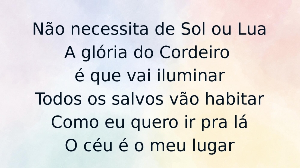 Vou Voar Para o Céu - Imagine  - Céu Lindo Céu - Vem Me Buscar - o Noivo (medley) - página 3