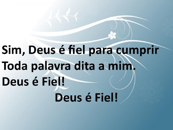 Deus é fiel - página 1