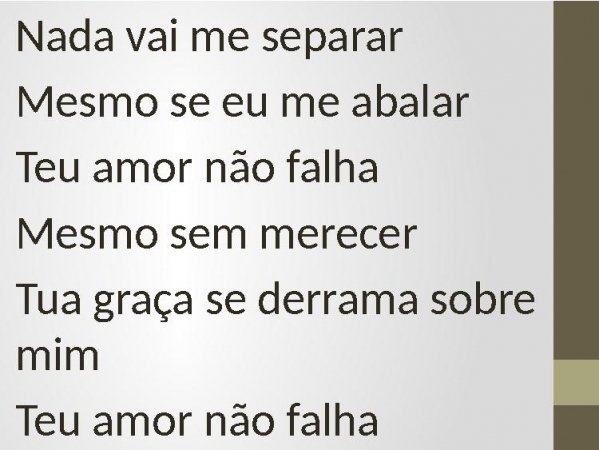 TEU AMOR NÃO FALHA.pptx - página 2
