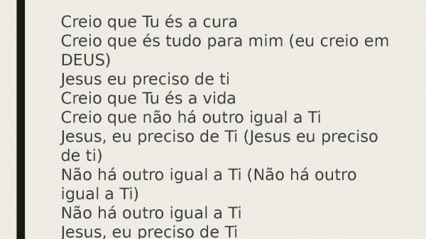 Creio que tu és a cura.pptx - página 10