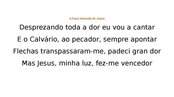 A Face Adorada de Jesus - página 1