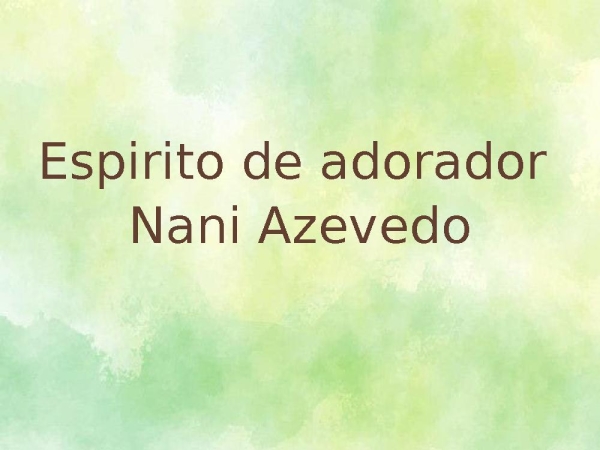 Espirito de adorador - página 1