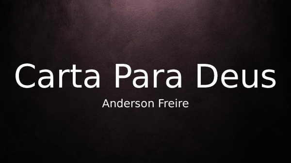 Carta Para Deus - página 1