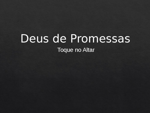 Deus de Promessa