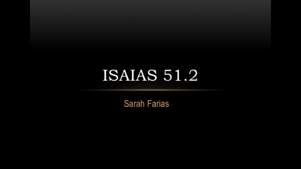 isaias 51 sarah farias
