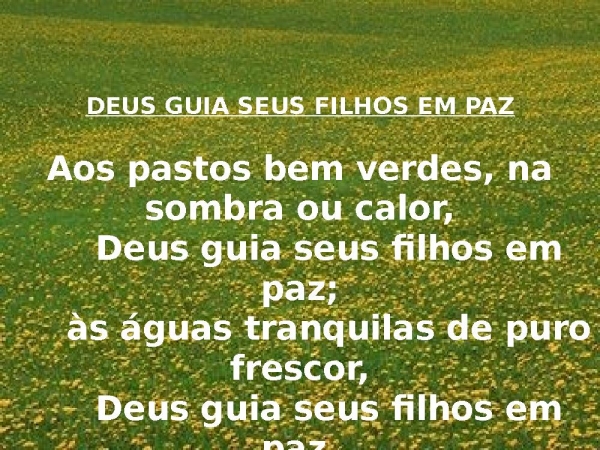 Deus guia seus filhos em paz - página 1