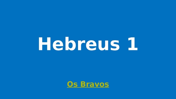 Hebreus 1 - página 1