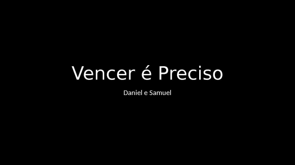 Vencer é Preciso - página 1