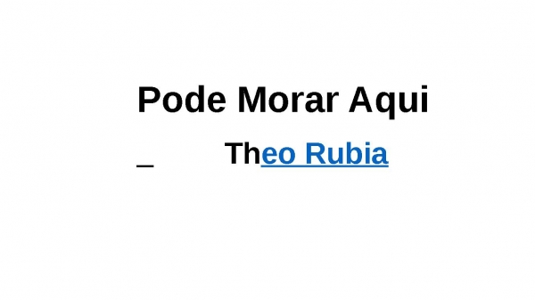 Pode Morar Aqui(Minhas Lamparinas)