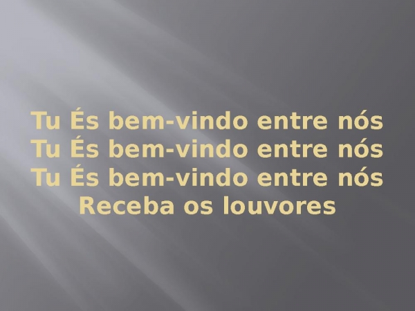 Tu És bem-vindo entre nós - página 1