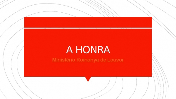 A HONRA - página 1