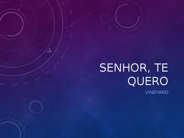 Senhor, te quero - página 1