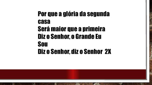A Glória DA SEGUNUDA CASA TOQUE NO ALTAR - página 5