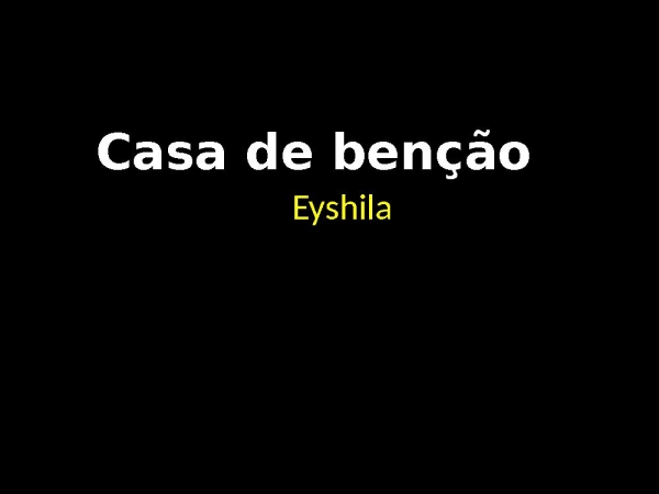 Casa de benção - Eyshila  x - página 1