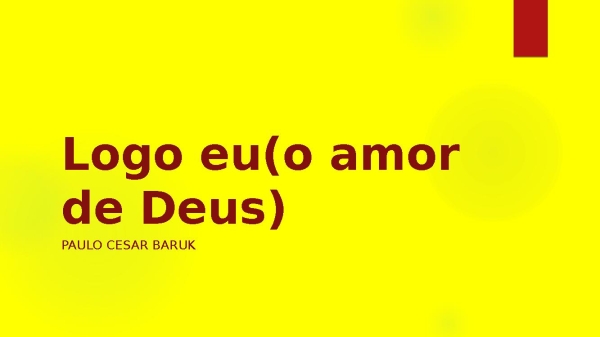 o amor de Deus (logo eu) - página 1