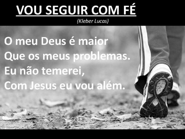 Vou seguir com fé - página 1