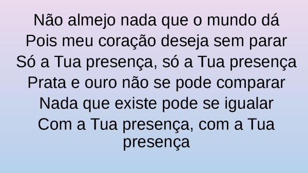TUA PRESENÇA - canção e louvor - página 2