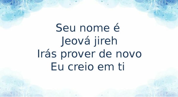 Jeová jireh ( Deus provedor) - página 11