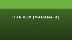 Ora Vem (Maranata)