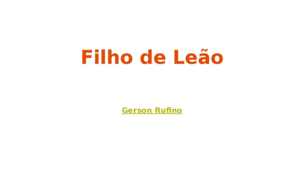 Filho de Leão - página 1