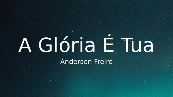 A Glória É Tua - página 1