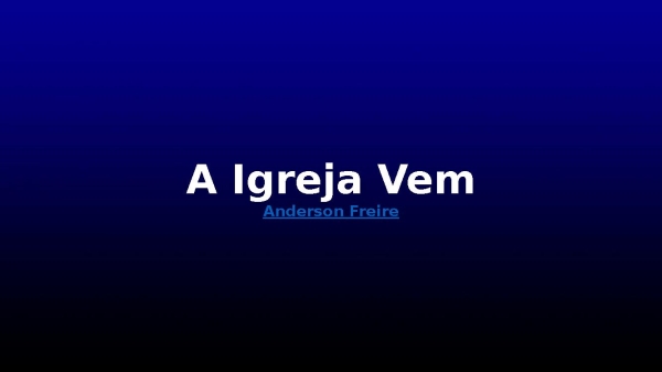 A Igreja Vem - página 1