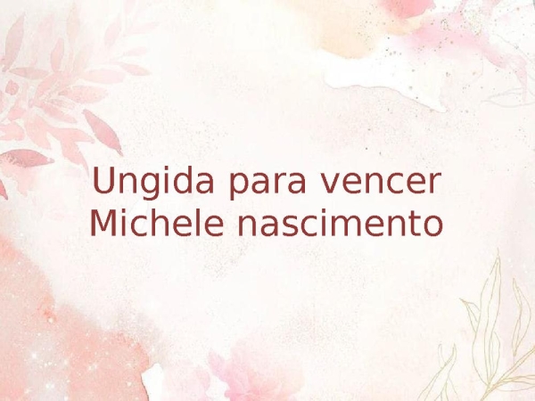 ungida para vencer - página 1