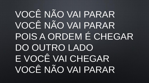 VOCÊ NÃO PARAR - Samuel Messias.pptx - página 9
