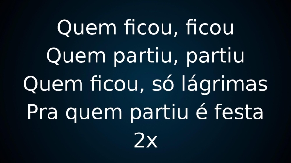 Quem Ficou, Ficou; Quem Partiu, Partiu - página 12