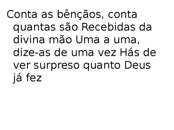 Conta as BençãosCantor Cristão.pptx - página 5