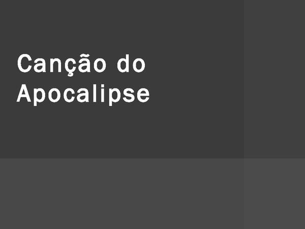 Canção do Apocalipse - Daniela Araujo - página 1