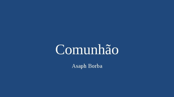 comunhão - página 1