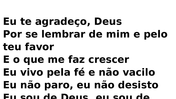 Te Agradeço - Grande É o Senhor - Abra Os Olhos do Meu Coração - página 2
