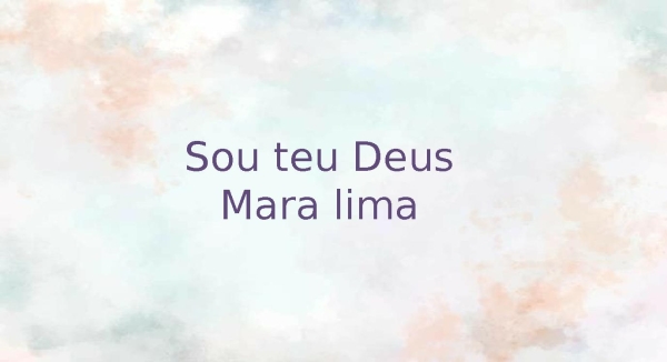 sou teu Deus - página 1