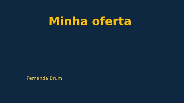 Minha oferta - página 1
