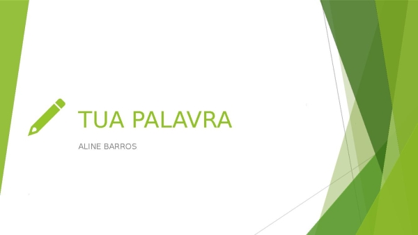 TUA PALAVRA - página 1