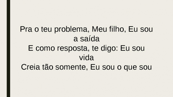 NO TEMPO DELE (sou o que sou).pptx - página 13