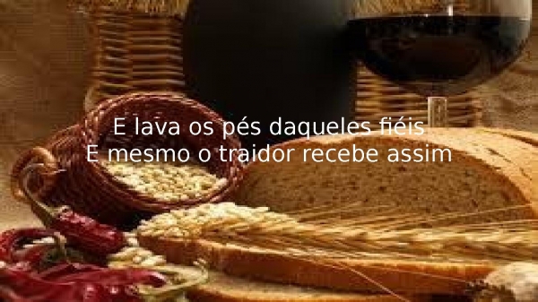 Na mesa o pão o vinho.pptx - página 4