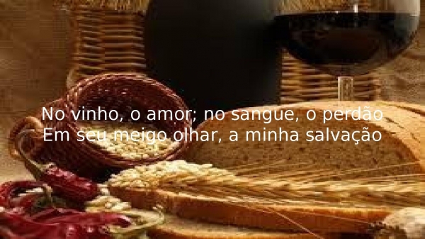 Na mesa o pão o vinho.pptx - página 9