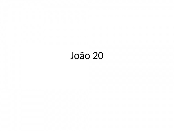 João 20 - página 1